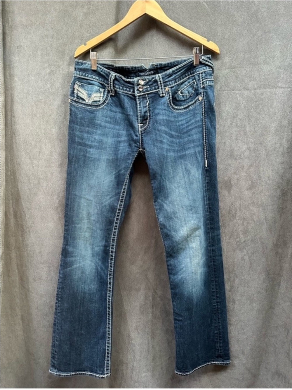 Low rise Vigoss bootcut jeans the New York women’s embellished 34” Y2K